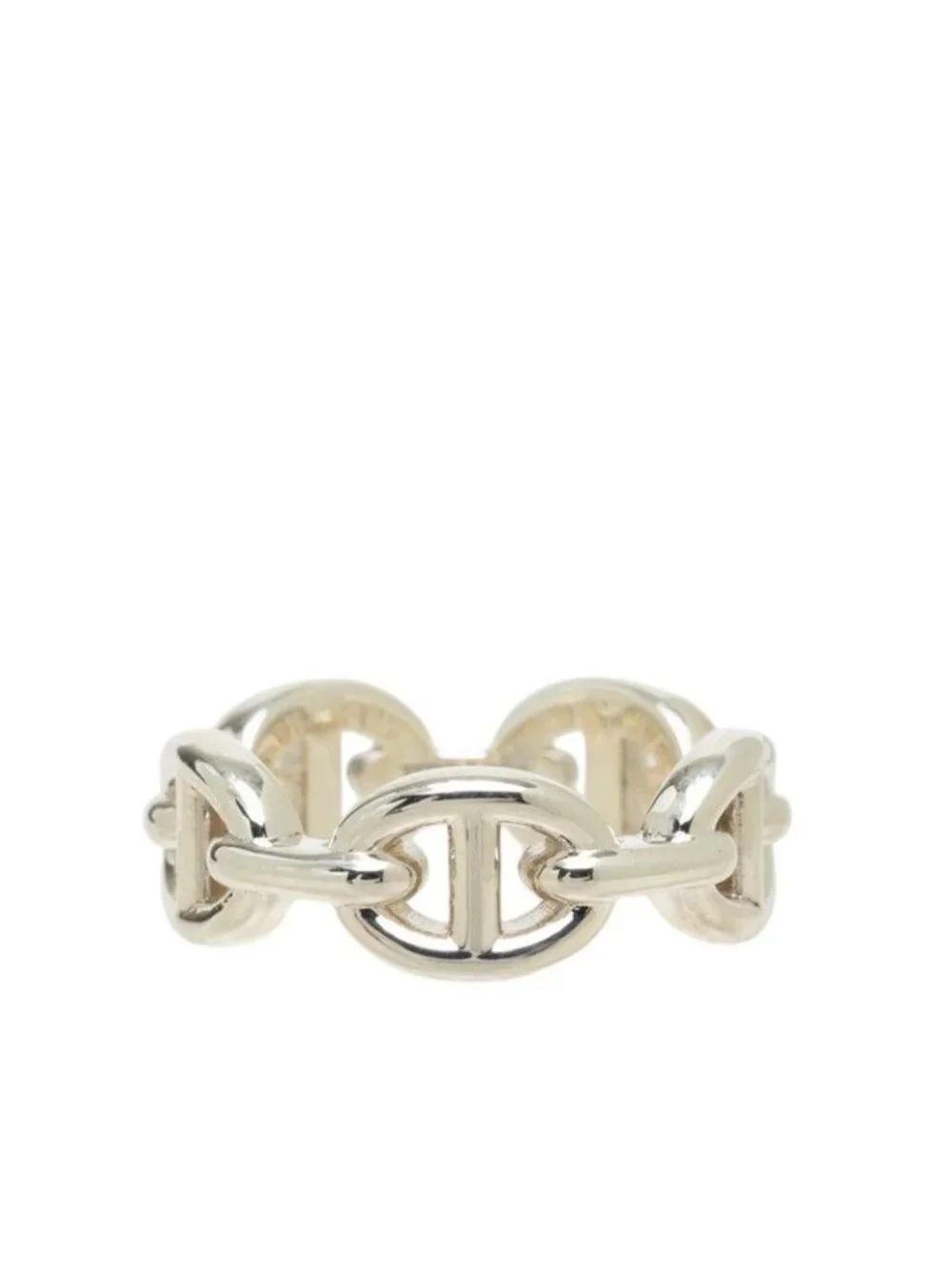 Hermes Chaine D'ancre Enchainee Ring 50 Silver